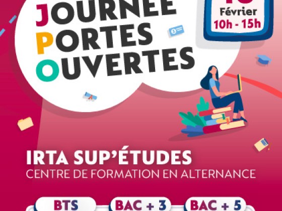 SAVE THE DATE ! JPO à IRTA SUP'ETUDES le 18 février 2023