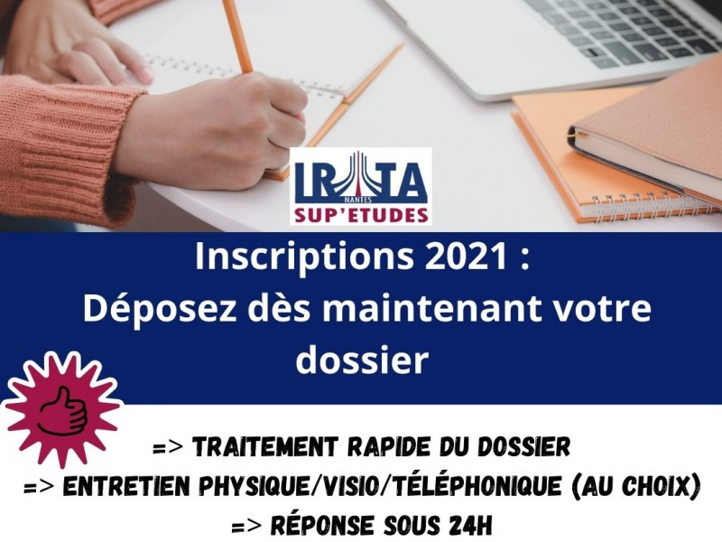 Rentrée 2021 : Démarrage des inscriptions !